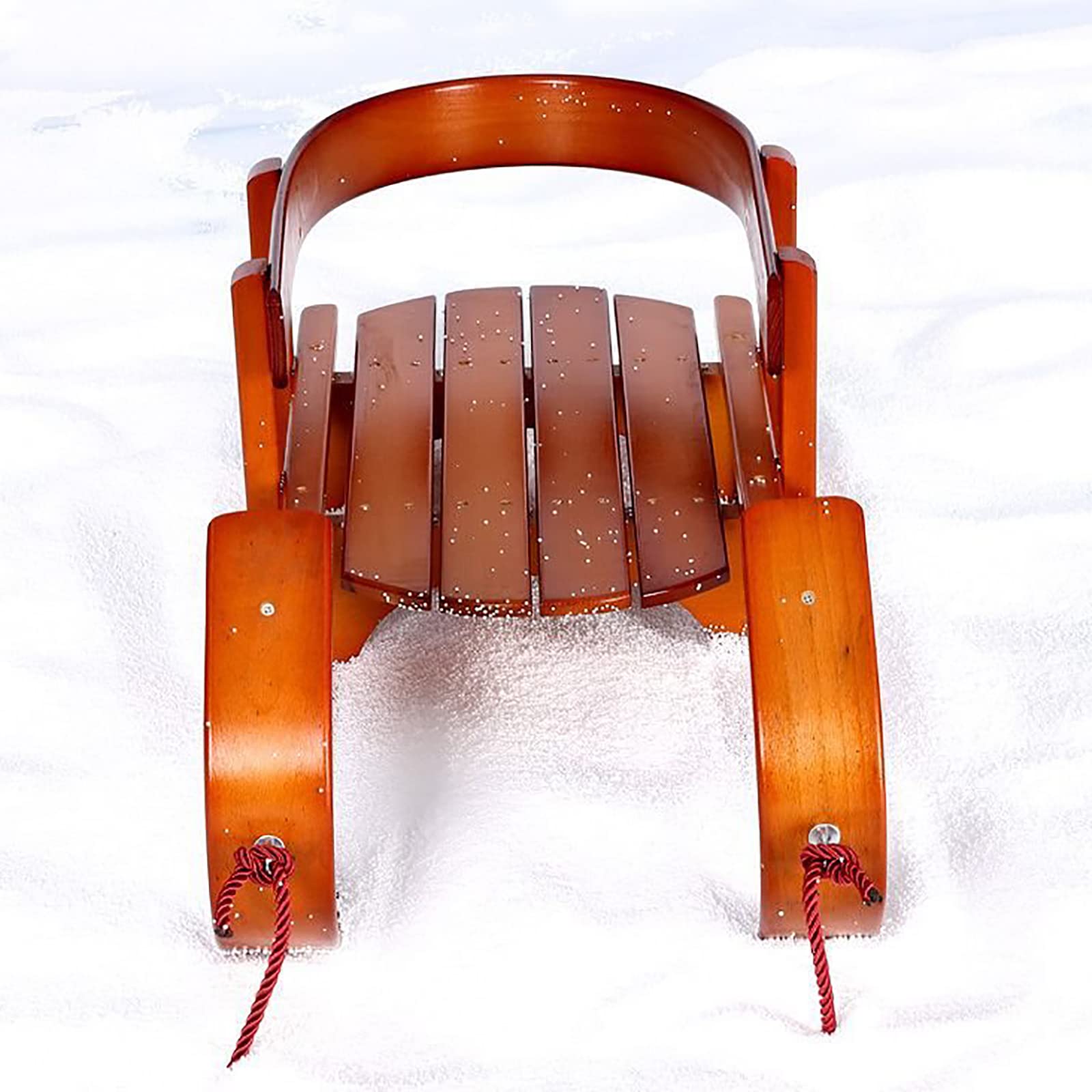 Amazon.co.jp: 背もたれ付き子供用そり、子供用木製スキーそり、無垢材